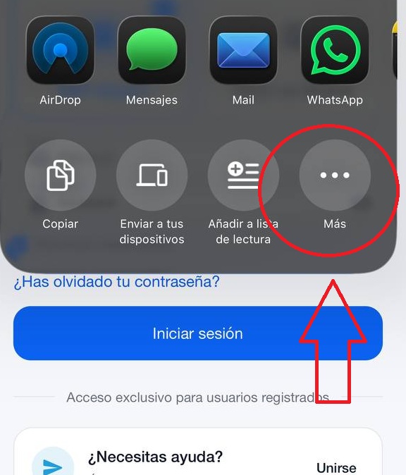 Paso 2 para añadir la app a iPhone